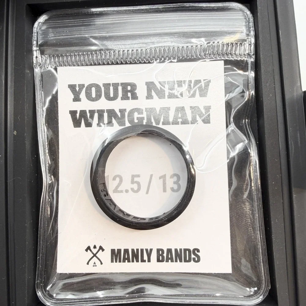 Manly Band The CEO 12.5 Men's Wedding Ring Gold Plated Tungsten Ring 8mm Wide - Picture 8 of 8